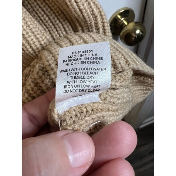 Women's Wayf Culver Turtleneck Long Sleeve Sweater Dress, Size X-Small Camel - Picture 8 of 8